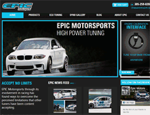 Tablet Screenshot of epicmotorsports.com